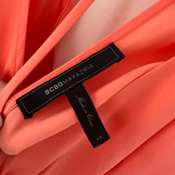 Orange polyester fancy top with ties size XS - Picture 5 of 5